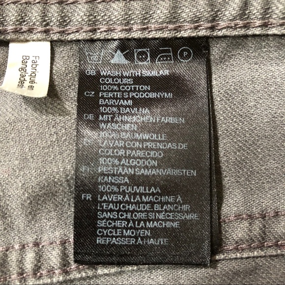 H&M Low Rise Slim Fit Gray Grey Jeans Dar Wash Denim Pants Bottoms Size 32 C - Picture 8 of 9